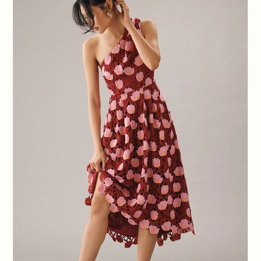 Anthropologie Maeve One-Shoulder Dress